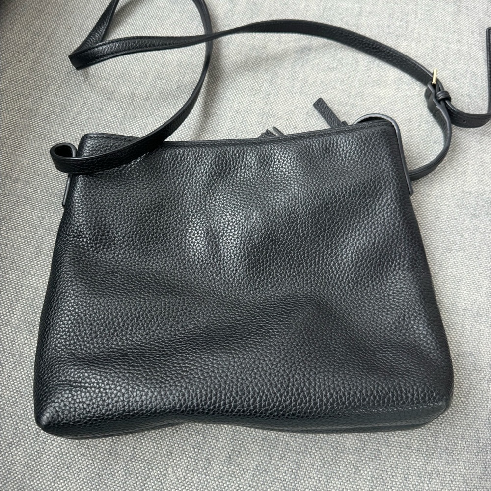 Kate Spade Black Pebbled Leather Tassel Zip Crossbody Bag - Picture 3 of 8